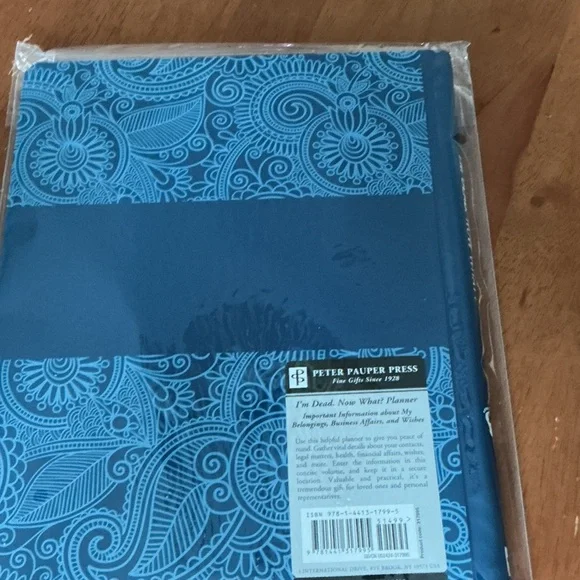 Blue Patterned Journal. I’m Dead. NOW WHAT? - Picture 2 of 2